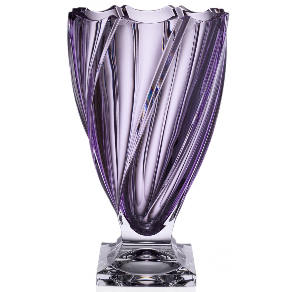 Bohemia Vase Ponti Light Violet 330mm -Bohemia Crystal