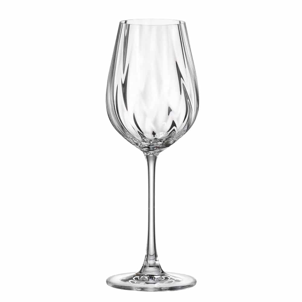 Bohemia White Wine Cora 400ml Set of 6 -Bohemia Crystal