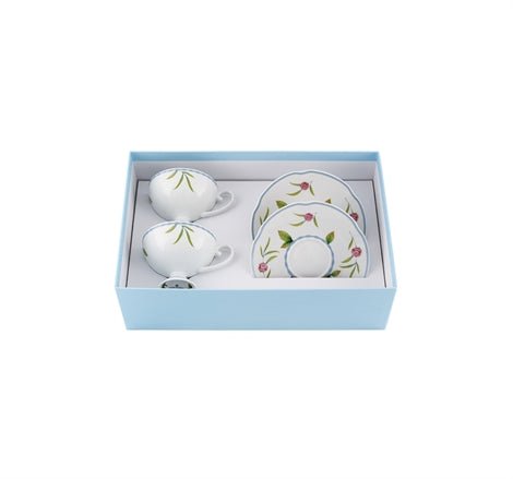 Bridgerton Set 2 Tea Cups & Saucers -Vista Alegre Atlantis