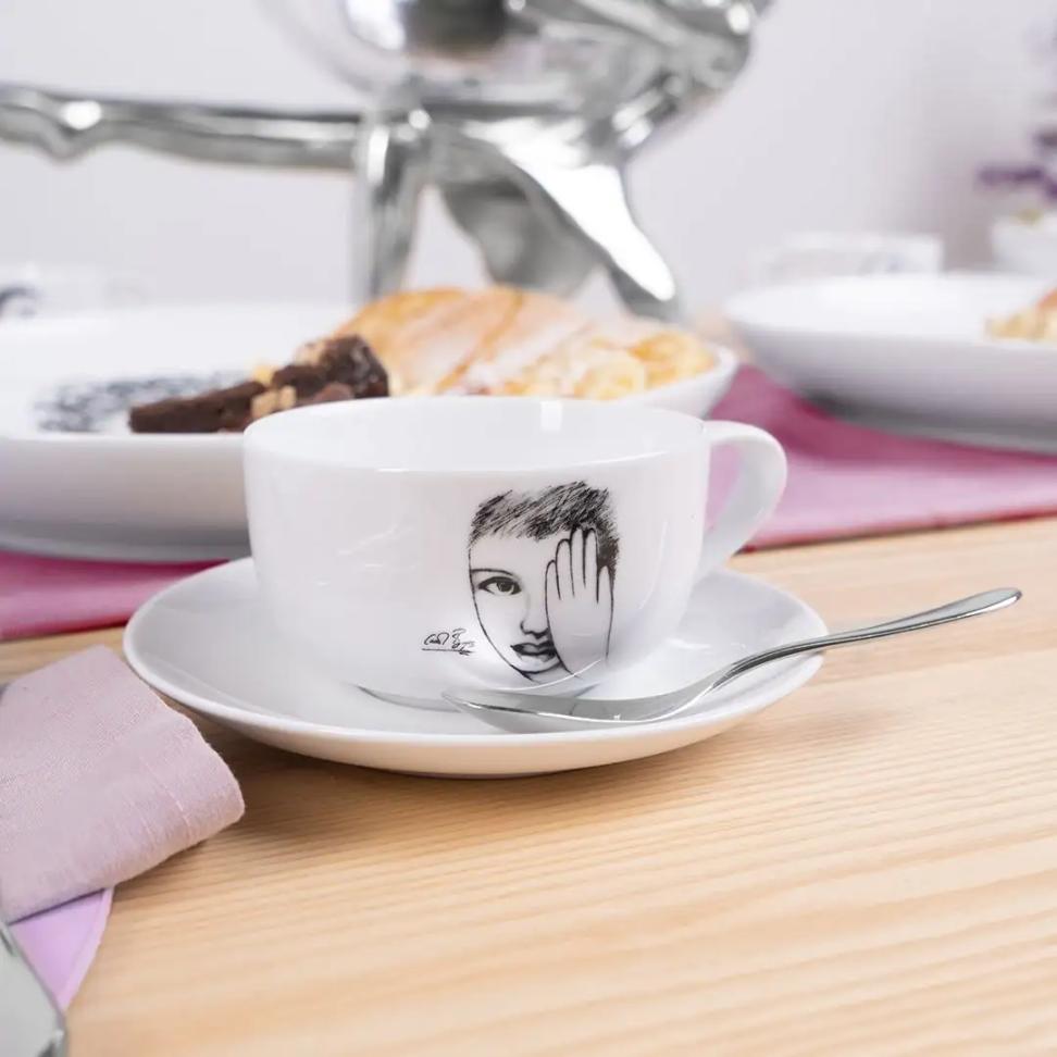 Carrol Boyes Cup and Saucer Eye For Detail -Carrol Boyes