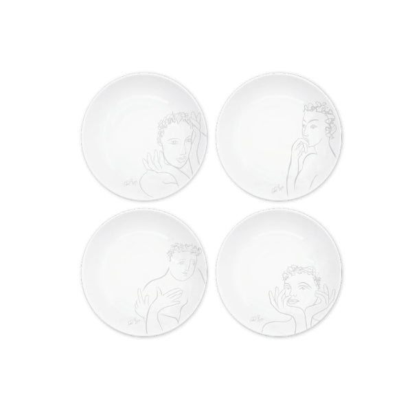 Carrol Boyes Side Plate Set Of 4 Sketchbook GREY -Carrol Boyes