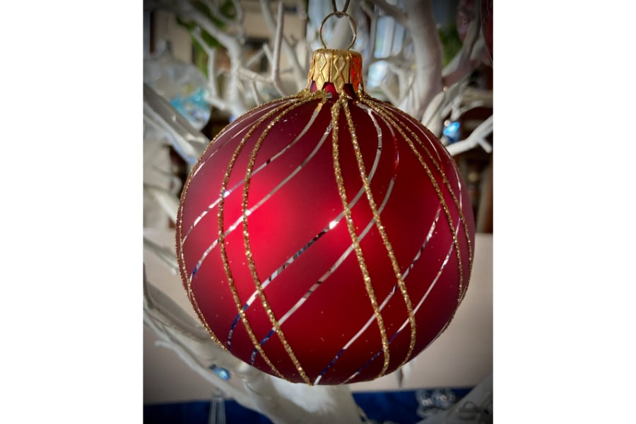 Christmas Bauble Red Elegance -Spilhaus