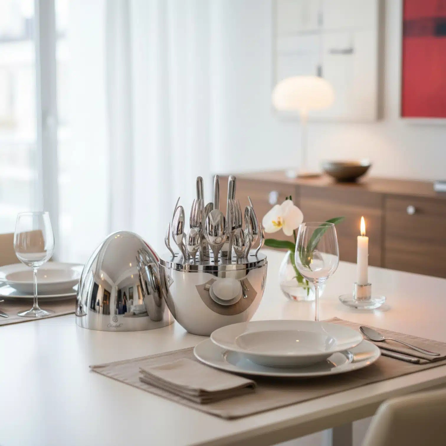Christofle Mood Silver Plated 24 Piece Set -Christofle