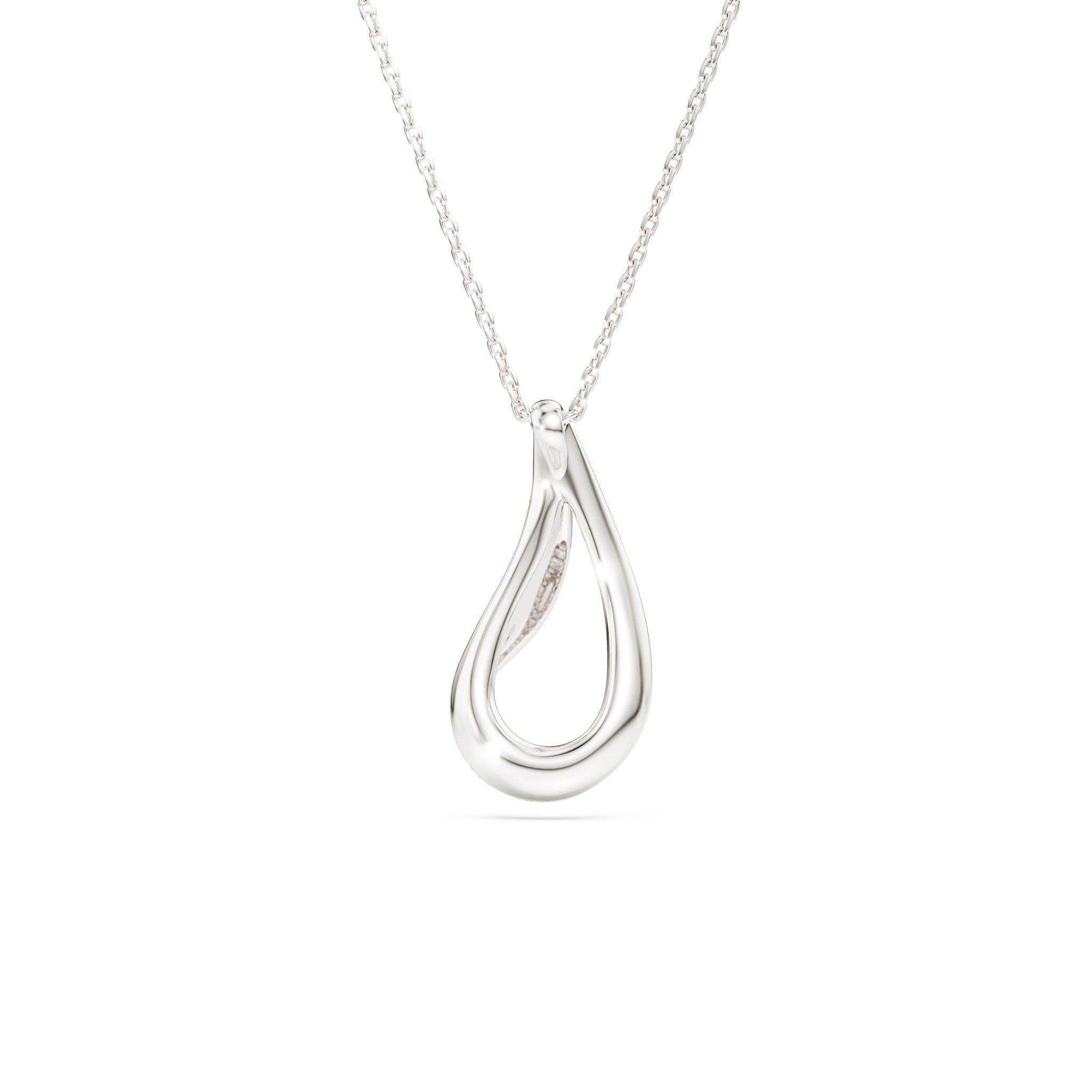 Classica pendant, Round cut, Long, White, Sterling silver -Swarovski