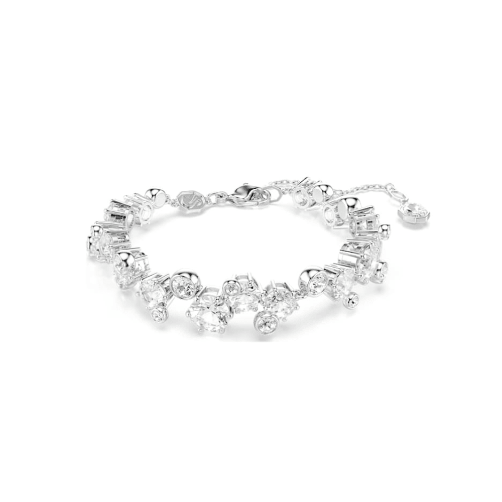 Constella setMixed cuts, White, Rhodium plated -Swarovski