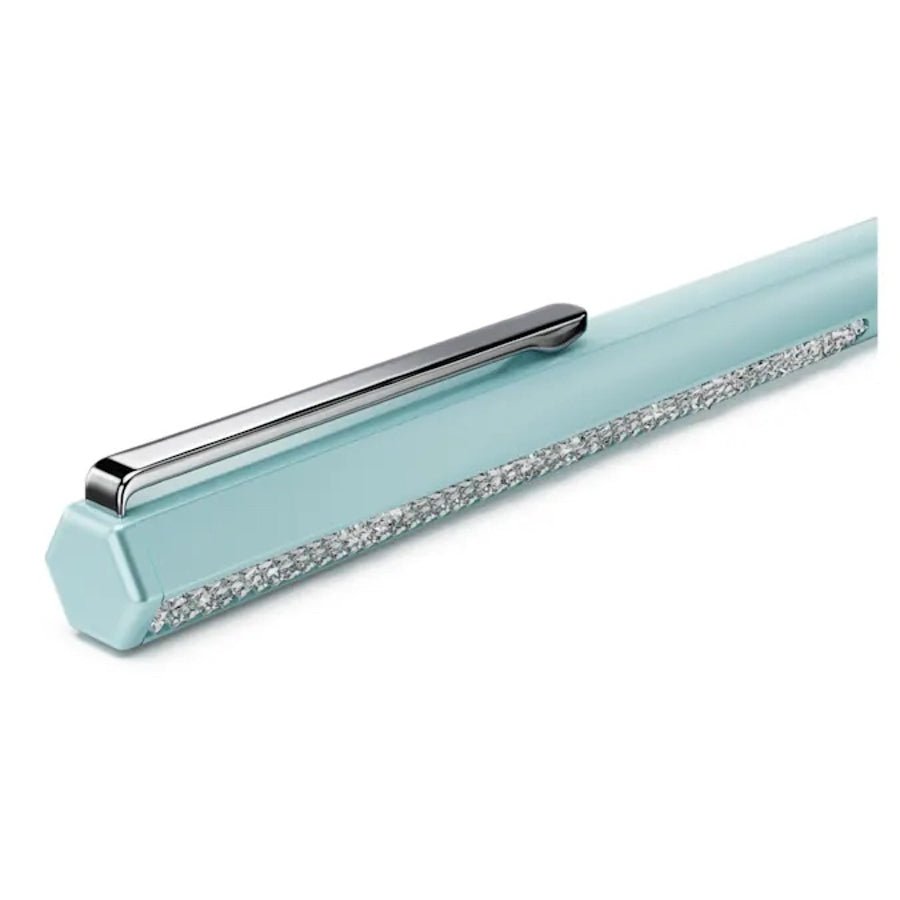 Crystal Shimmer Ballpoint Pen Blue Lacquered chrome plated -Swarovski
