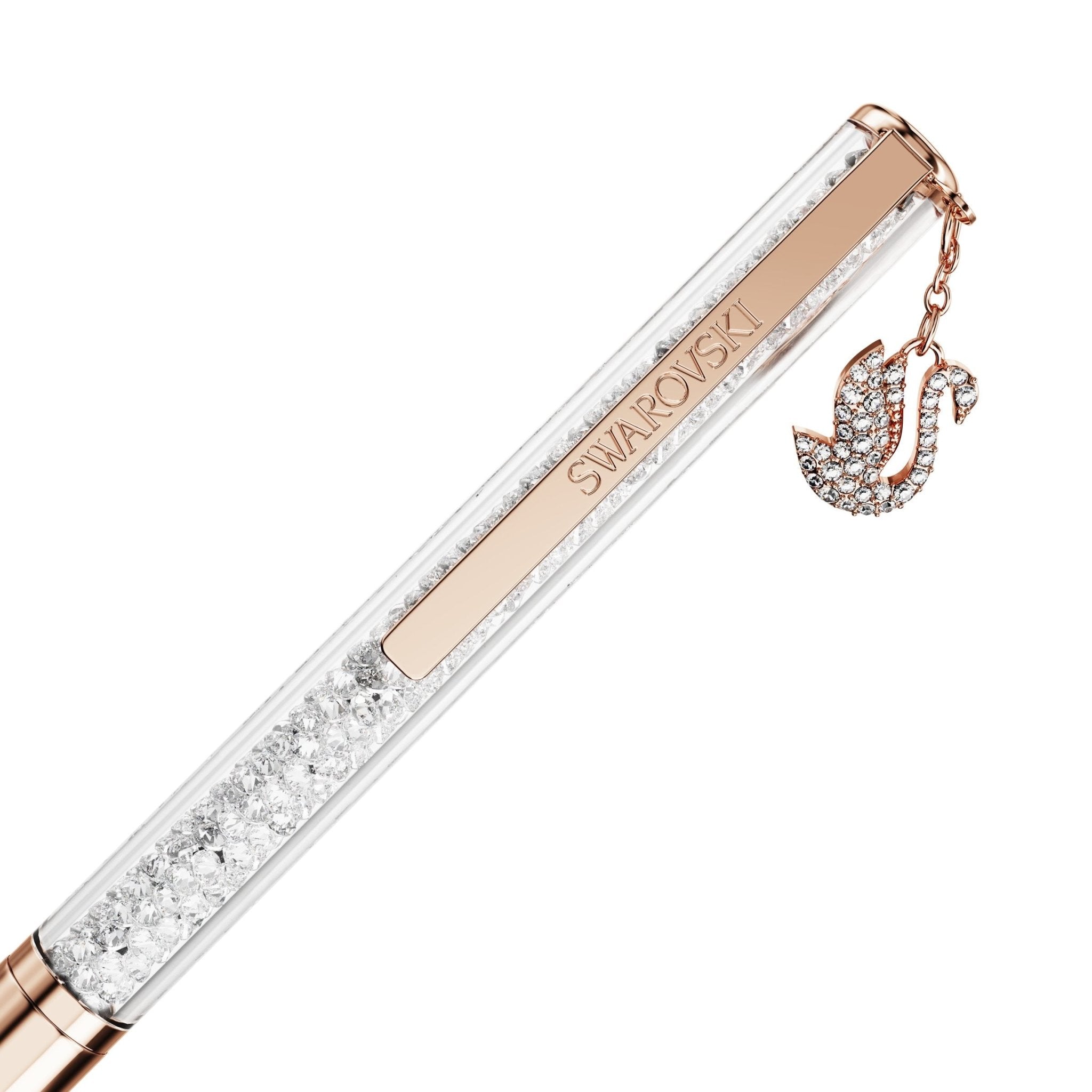 Crystalline ballpoint pen, Swan, Rose gold-tone plated -Swarovski