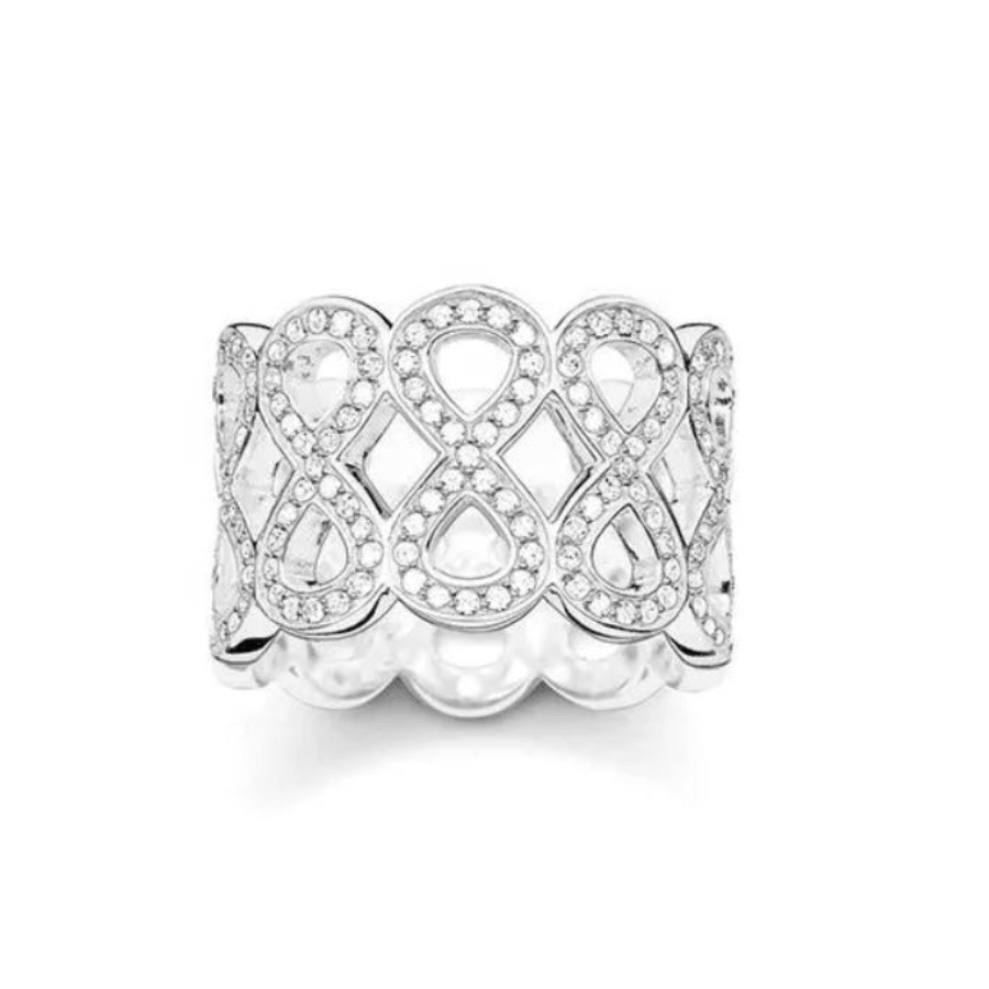 Fashion Ring & C.Z White TR2086-051-14-54 -Spilhaus