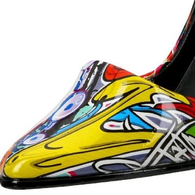 Gilde Bottle Holder Shoe, Graffiti Resin Multicolored -Gilde