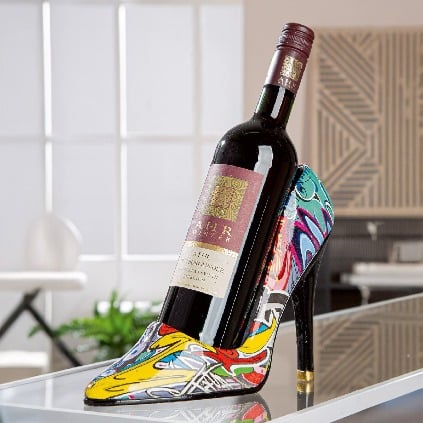 Gilde Bottle Holder Shoe, Graffiti Resin Multicolored -Gilde