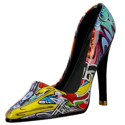Gilde Bottle Holder Shoe, Graffiti Resin Multicolored -Gilde