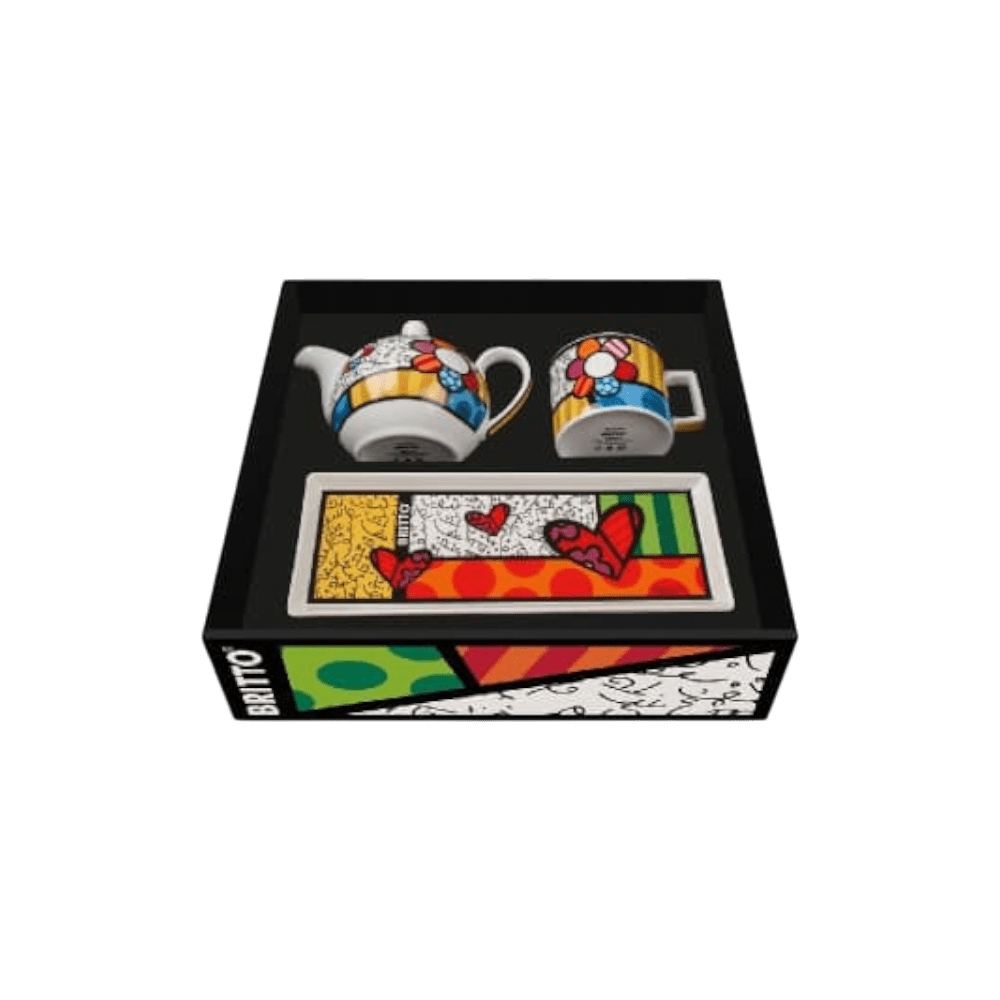 Gilde Britto Tray Cup,Mug, Teapot Flower -Gilde