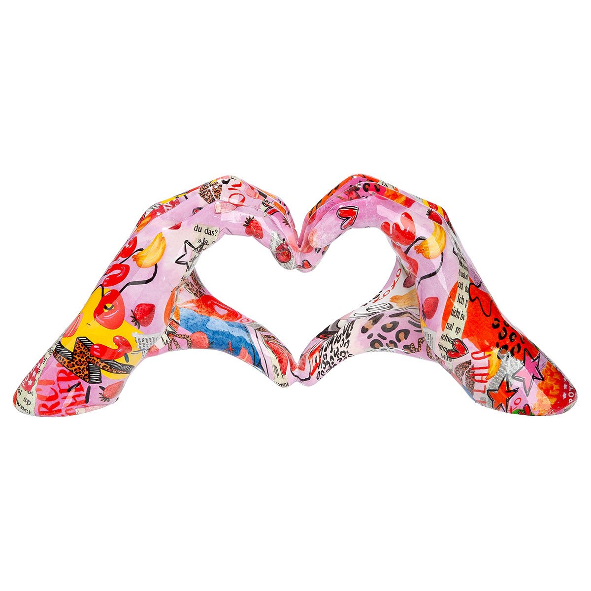 Gilde Decorative Object Heart Ooh Lala Hand Motif -Gilde