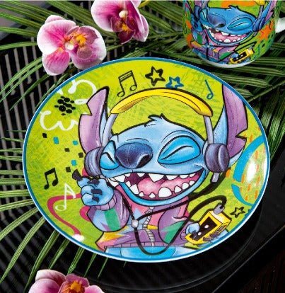 Gilde Disney Stitch Plate Set of 2 Green 19cm -Gilde