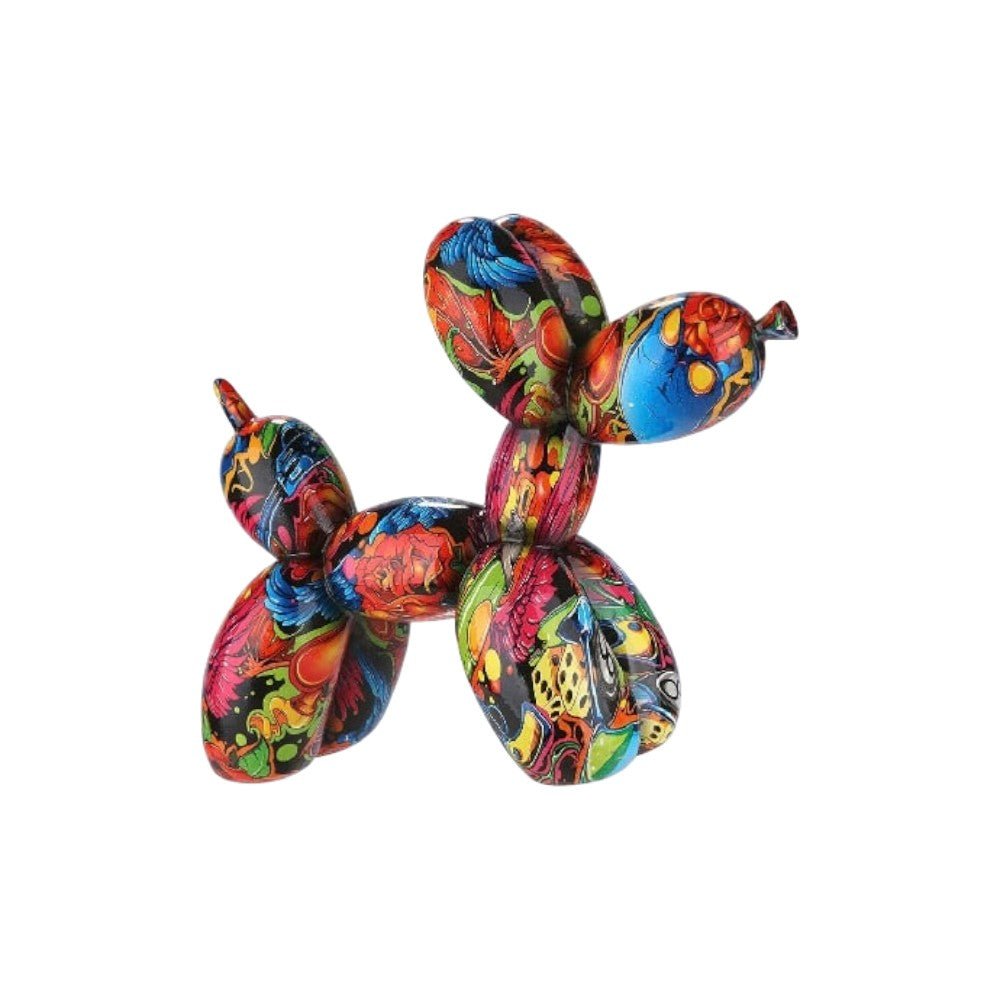 Gilde Figure Balloon Dog Street Art Graffiti Multicolored 18cm -Gilde