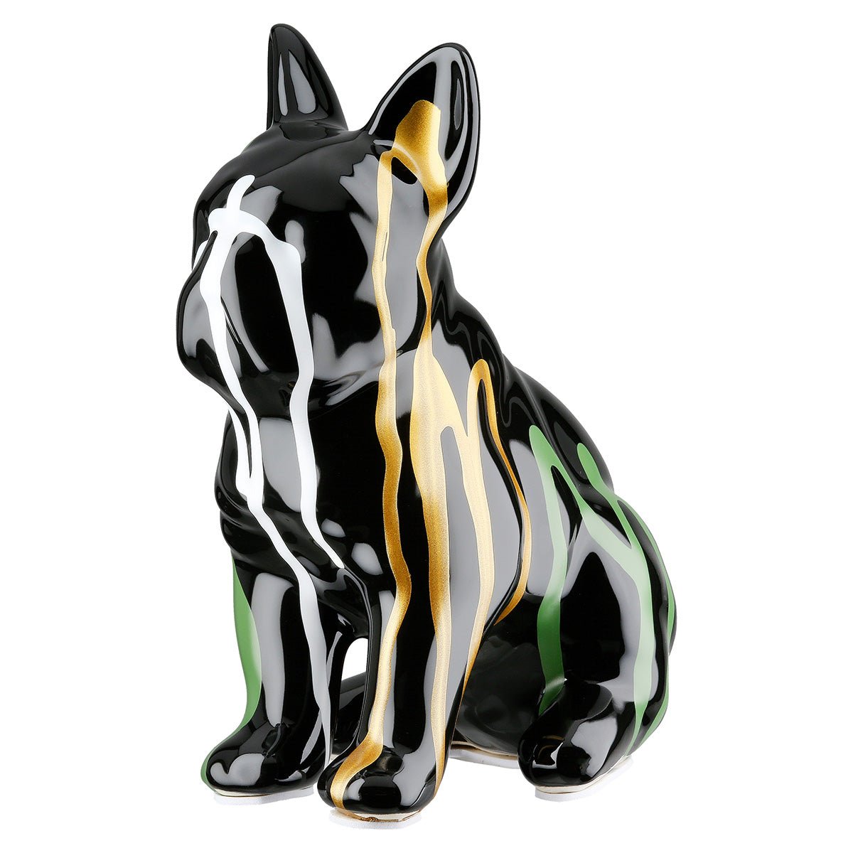 Gilde Figure Bulldog Sitting Scuro Black -Gilde