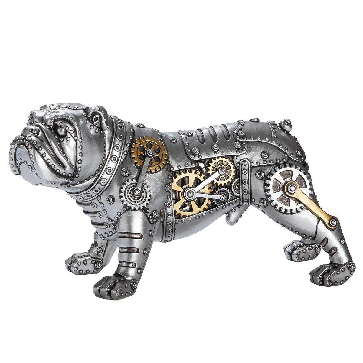 Gilde Figure Bulldog Steampunk Gear Wheel Resin -Gilde