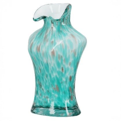 Gilde Glassart Vase Woman Motif Glass Green 20cm -Gilde