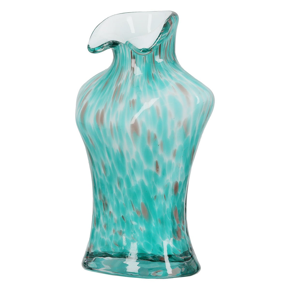 Gilde Glassart Vase Woman Motif Glass Green 20cm -Gilde