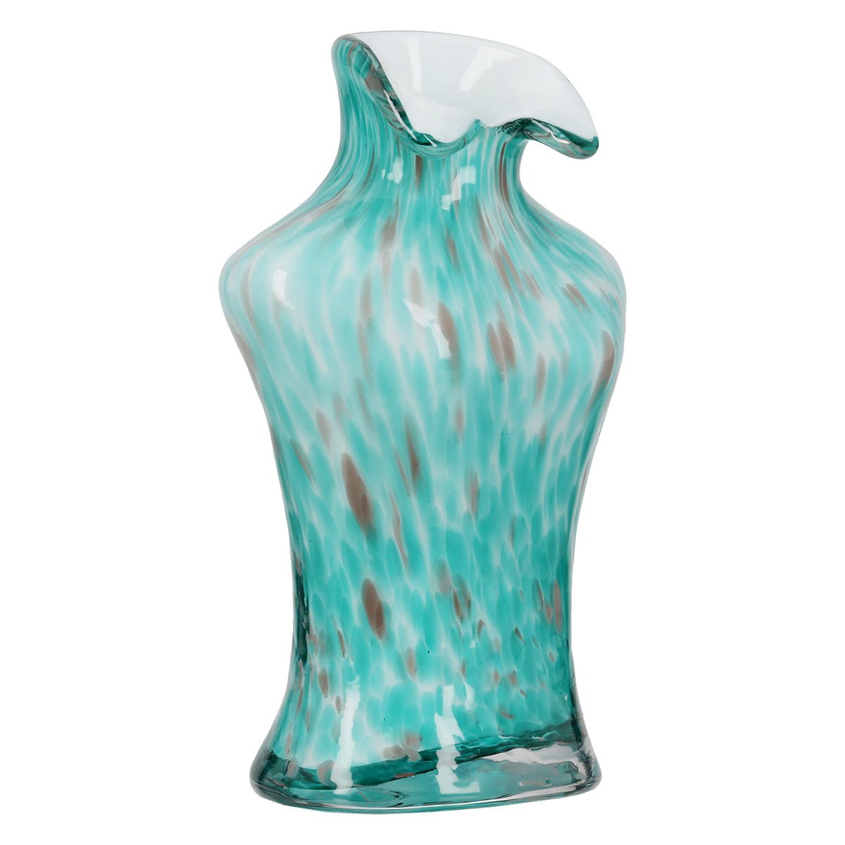 Gilde Glassart Vase Woman Motif Glass Green 20cm -Gilde