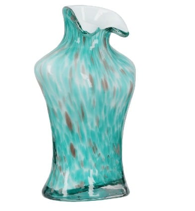 Gilde Glassart Vase Woman Motif Glass Green 20cm -Gilde