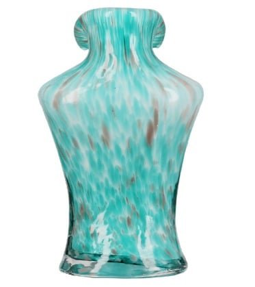 Gilde Glassart Vase Woman Motif Glass Green 20cm -Gilde