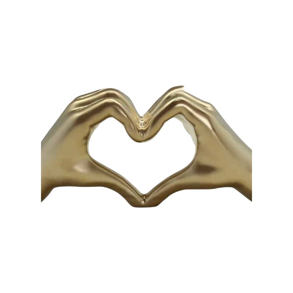 Gilde Heart Hand Motif Ceramics Champagne -Gilde