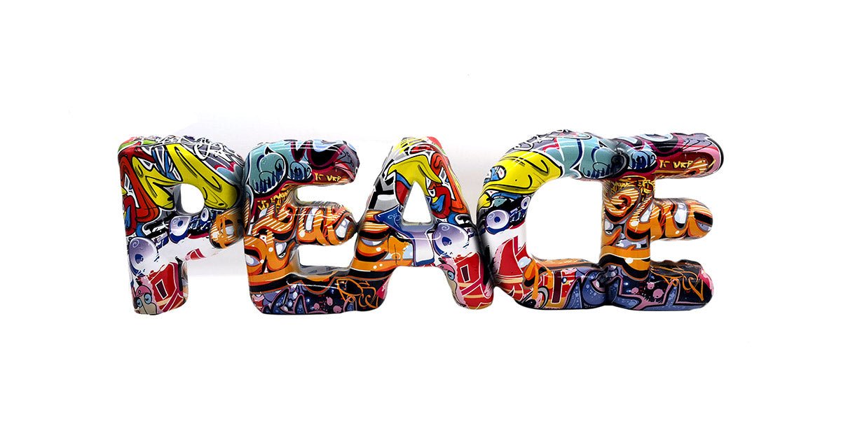 Gilde Lettering Peace Street Art Multicoloured -Gilde
