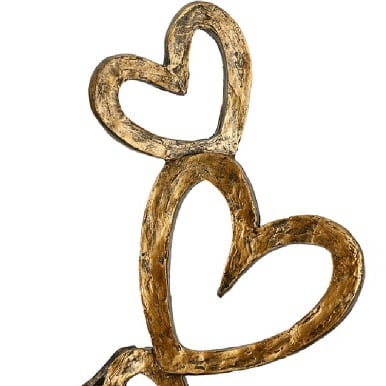 Gilde Sculpture Couple Motif Bronze , Gold -Gilde