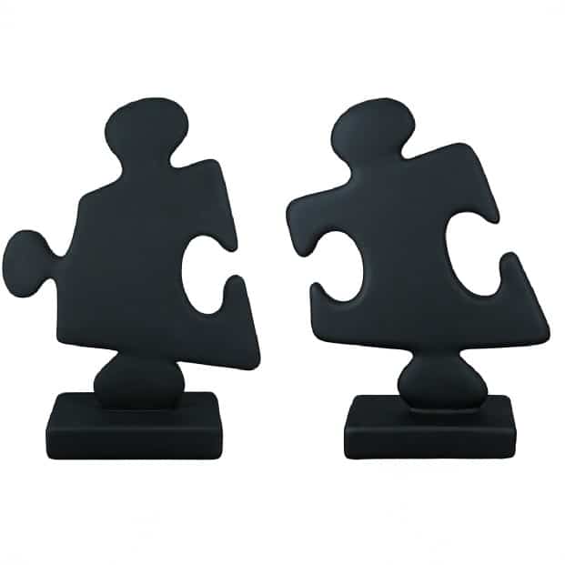 Gilde Sculpture PuzzleResin Male Black 38cm -Gilde
