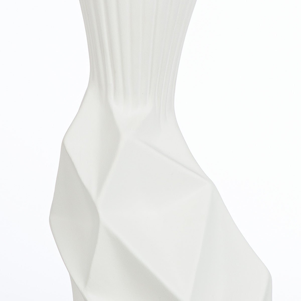 Gilde Vase Ceramics White 44cm -Gilde
