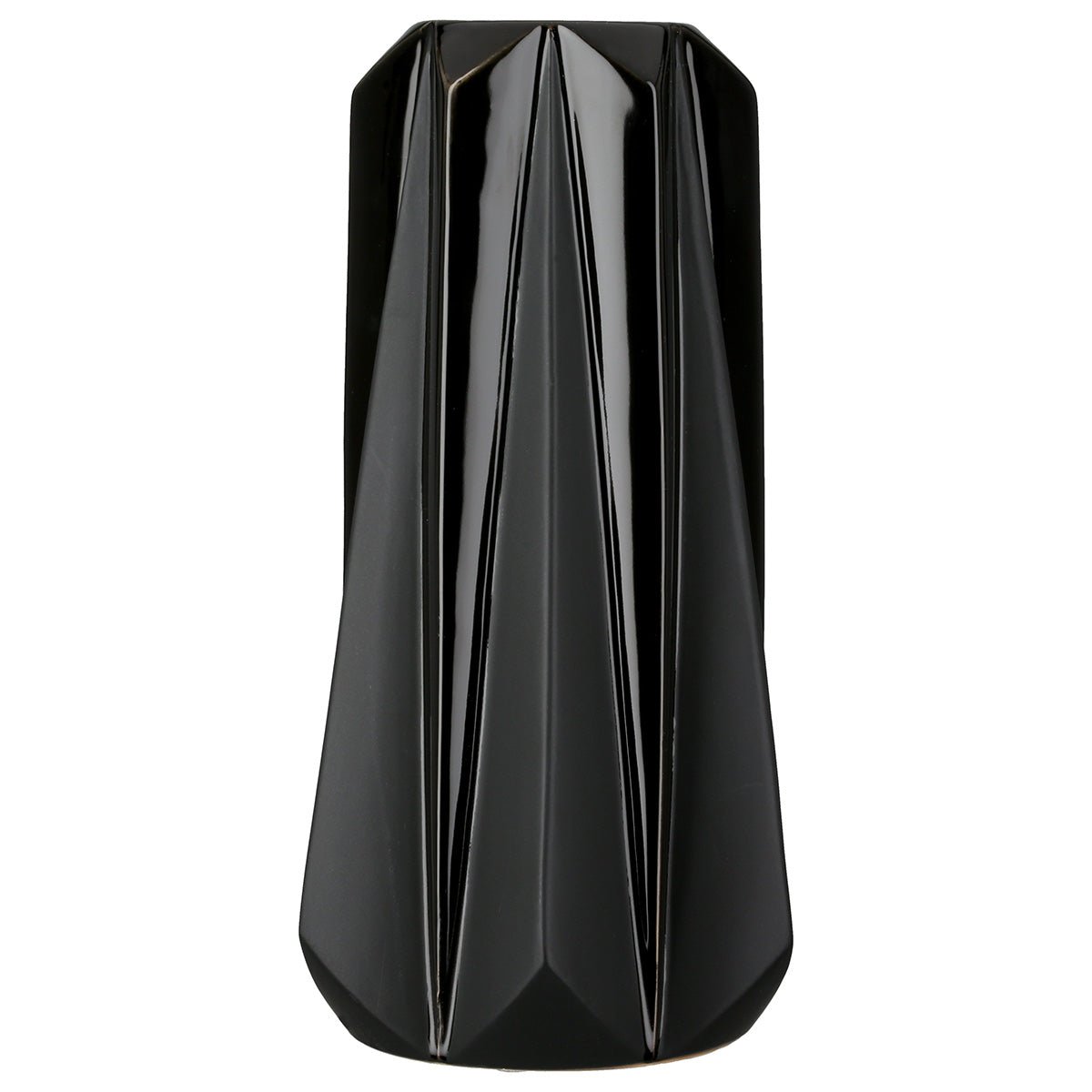 Gilde Vase Conical Pantheon Ceramics Black 30cm -Gilde