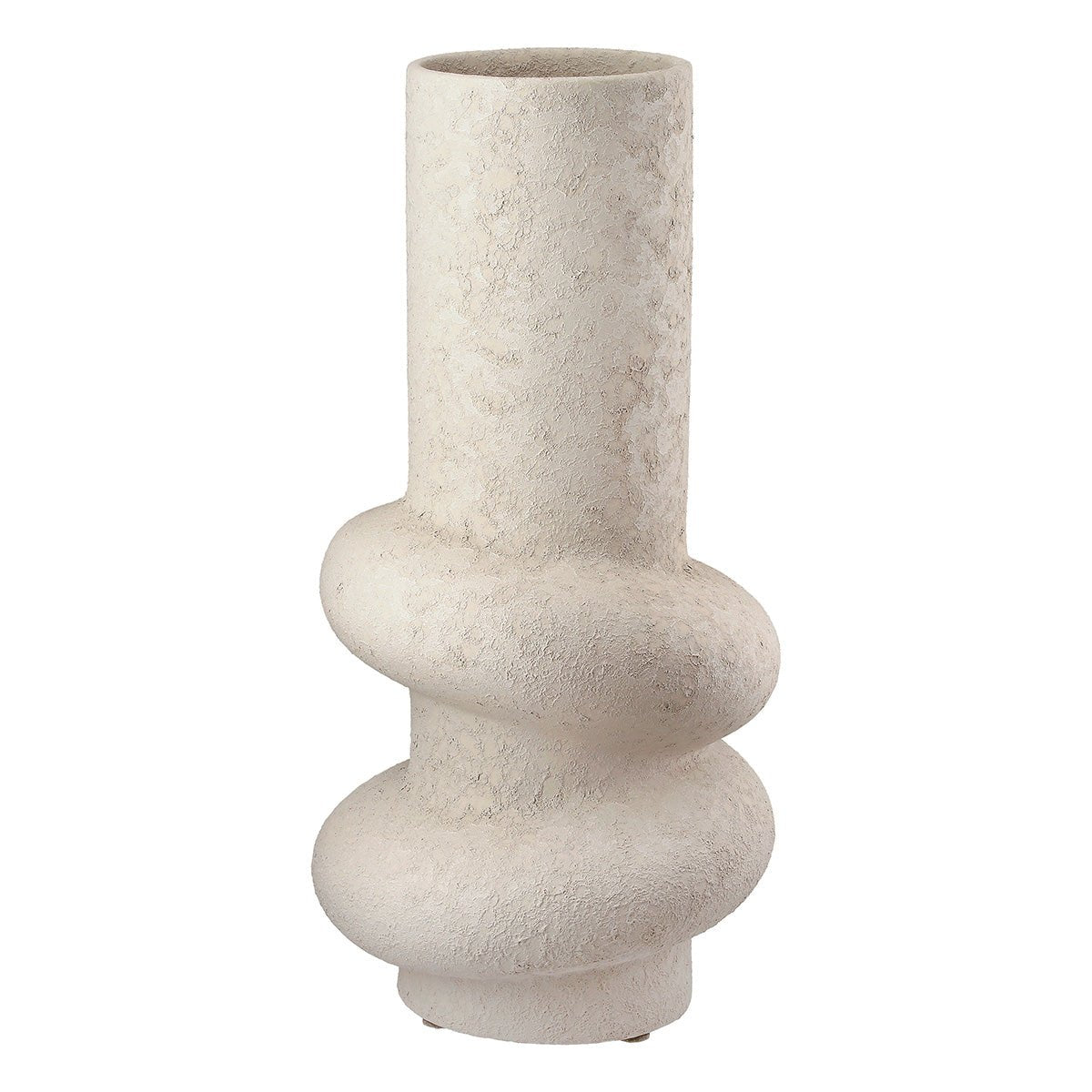 Gilde Vase Ring Ceramics Light Gray 31cm -Gilde
