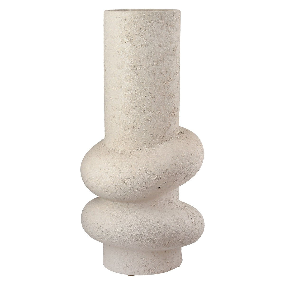 Gilde Vase Ring Ceramics Light Gray 31cm -Gilde