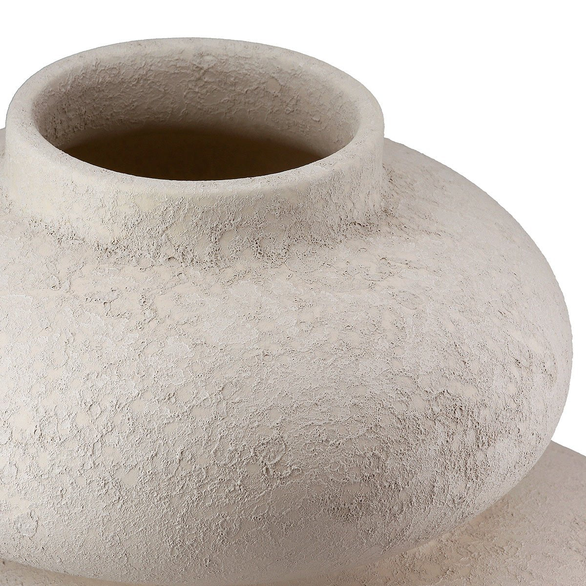 Gilde Vase Stone Dome Ceramics Light Gray 29cm -Gilde