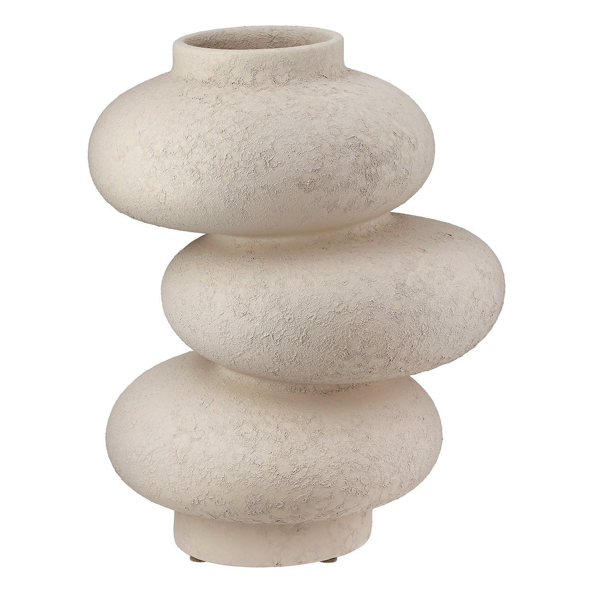 Gilde Vase Stone Dome Ceramics Light Gray 29cm -Gilde