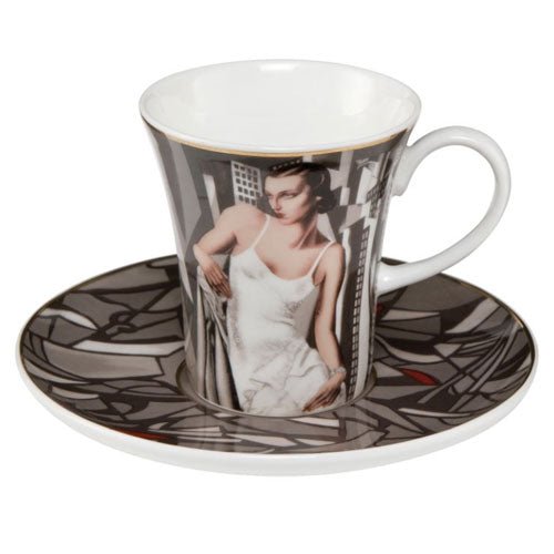 Goebel Espresso Cup &Amp; Saucer Lempicka Portrait Of Mrs Allan Bot -Goebel