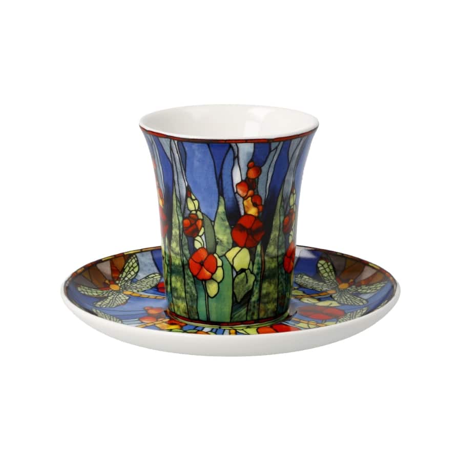 Goebel Espresso Cup & Saucer Dragonfly Tiffany -Goebel