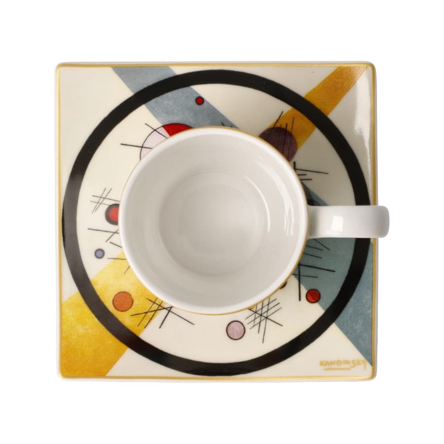 Goebel Espresso Cup & Saucer Wassily Kandinsky Circles in a Circle -Goebel