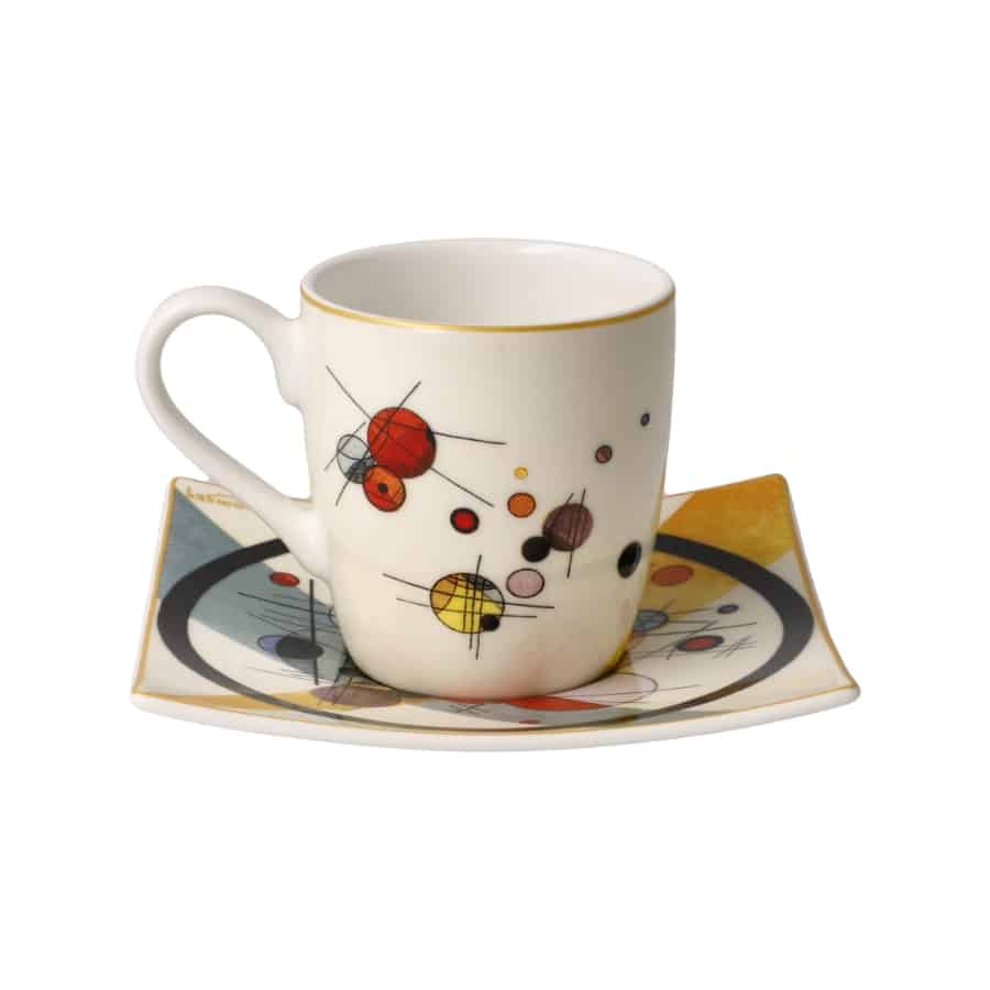 Goebel Espresso Cup & Saucer Wassily Kandinsky Circles in a Circle -Goebel