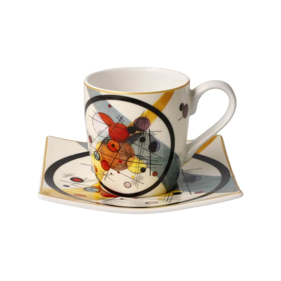 Goebel Espresso Cup & Saucer Wassily Kandinsky Circles in a Circle -Goebel