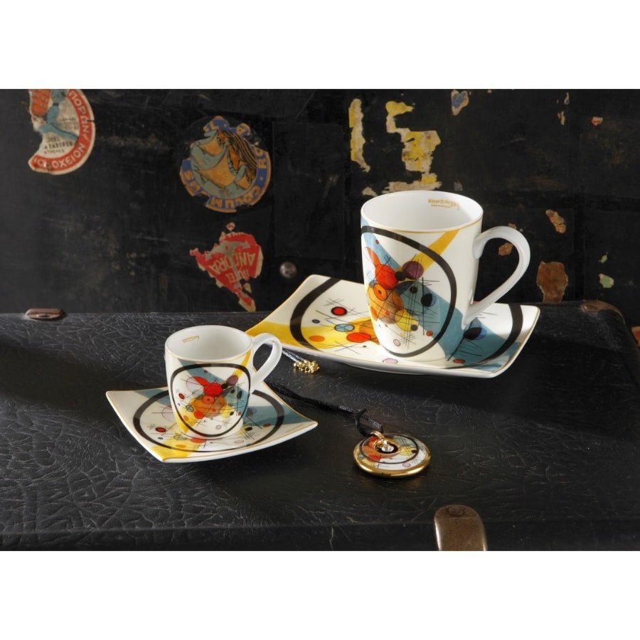 Goebel Espresso Cup & Saucer Wassily Kandinsky Circles in a Circle -Goebel