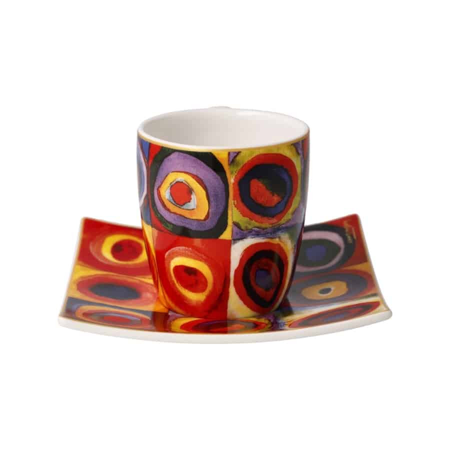 Goebel Espresso Cup & Saucer Wassily Kandinsky Squares -Goebel