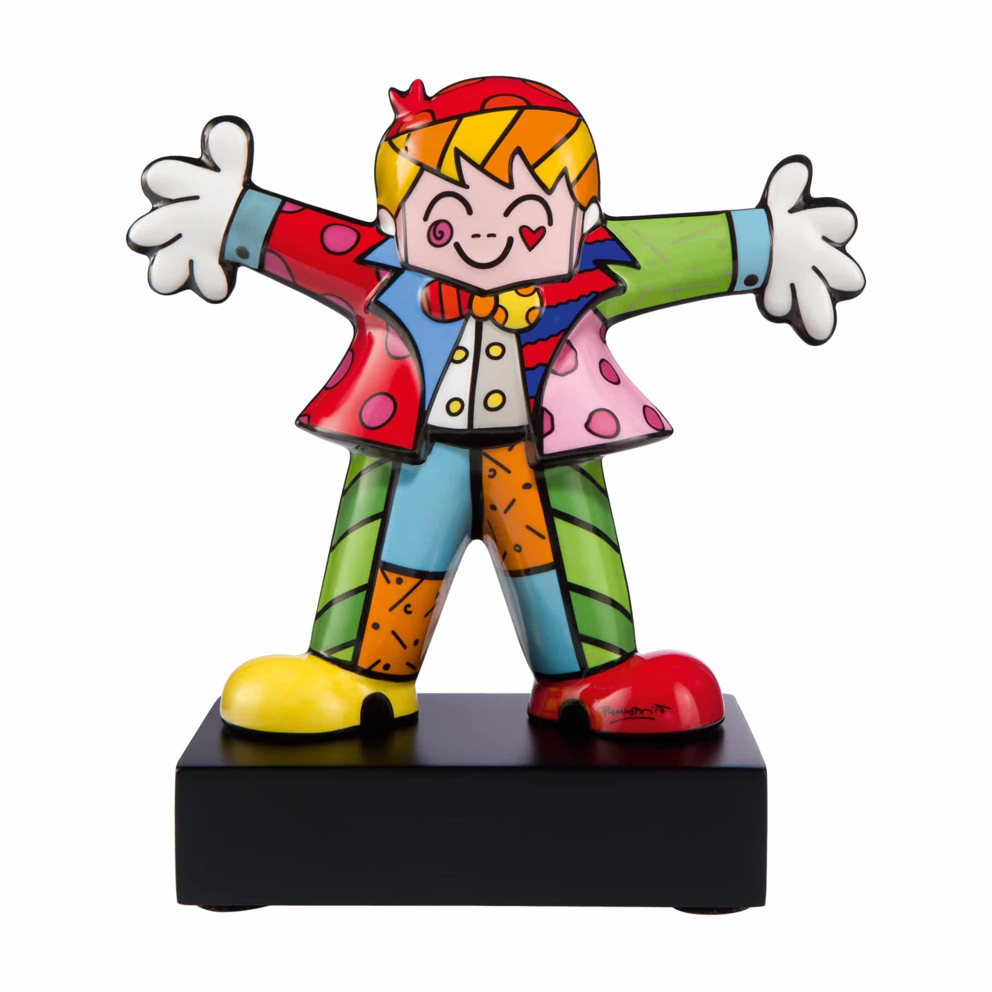 Goebel Figurine, Romero Britto Hug Too 15.5cm -Goebel