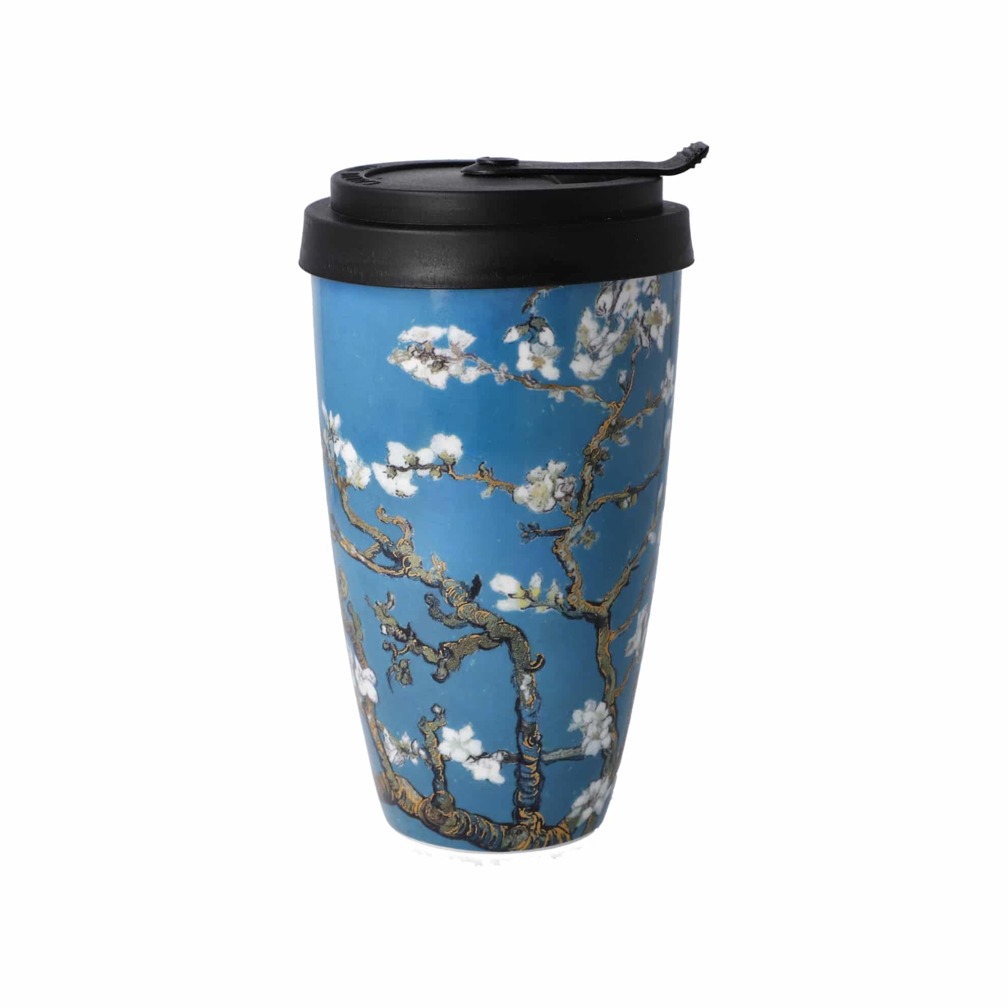 Goebel Mug with Lid Almond Tree blue -Goebel
