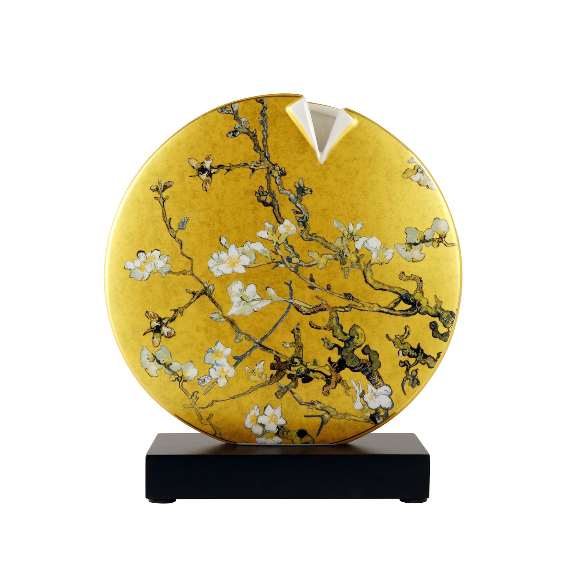 Goebel Vase Almond Tree Gold 22.5cm -Goebel