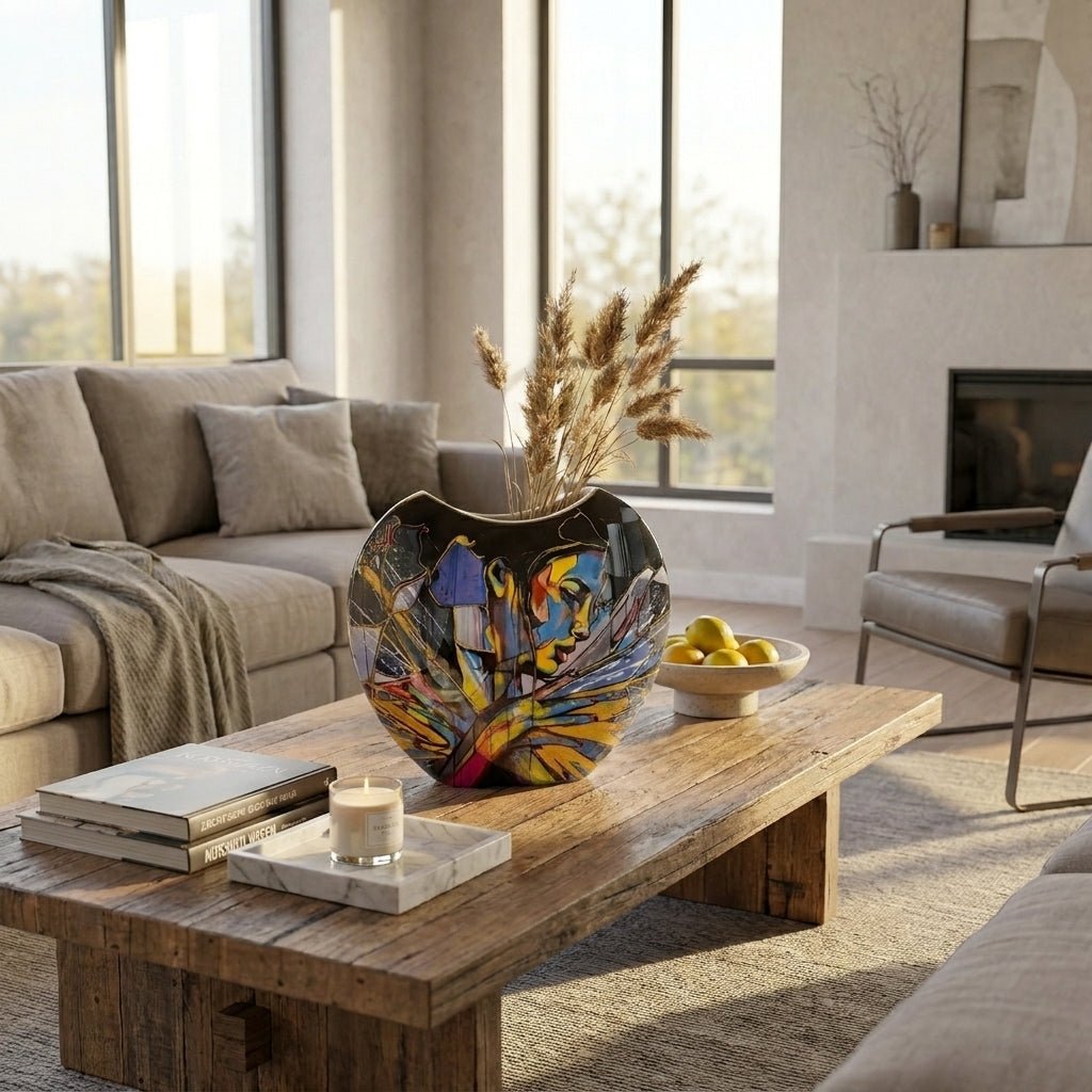 Goebel Vase Lana Frey Fire In The Belly 21cm -Goebel