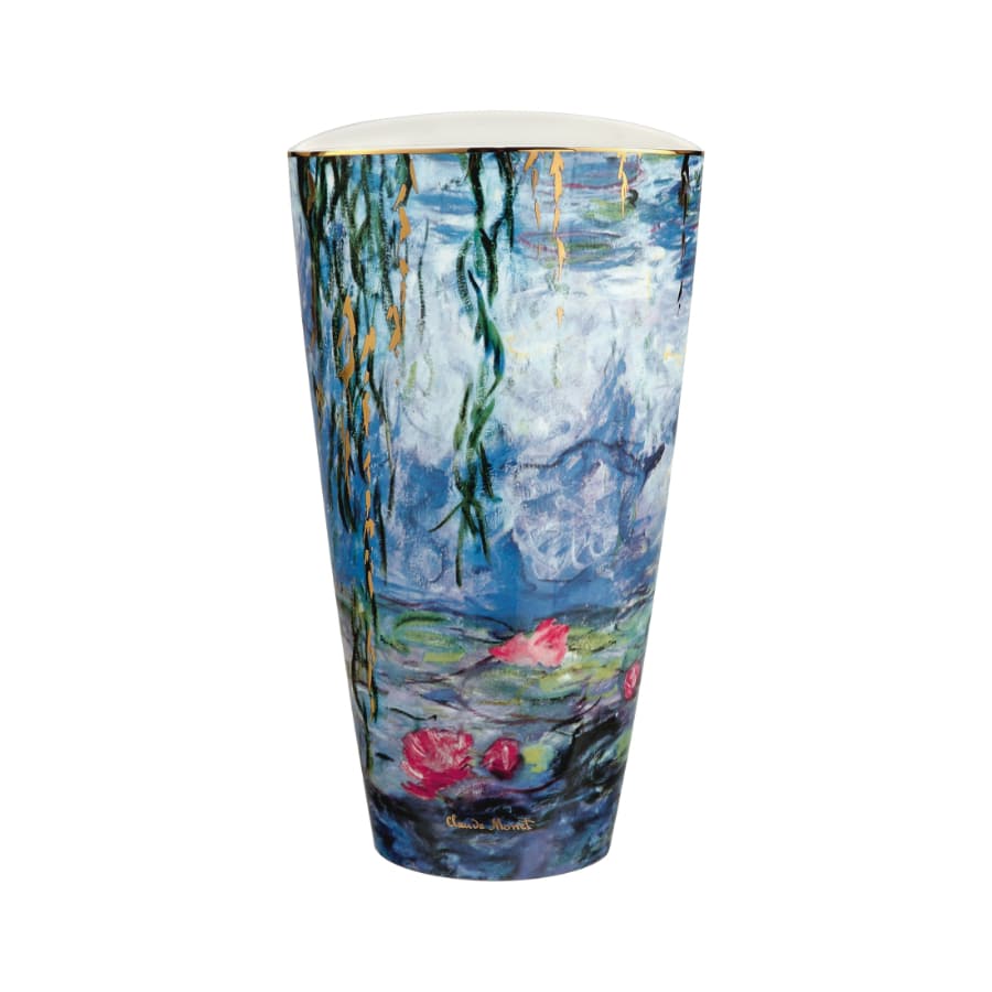Goebel Vase Monet Waterlilies with Willow 28cm -Goebel