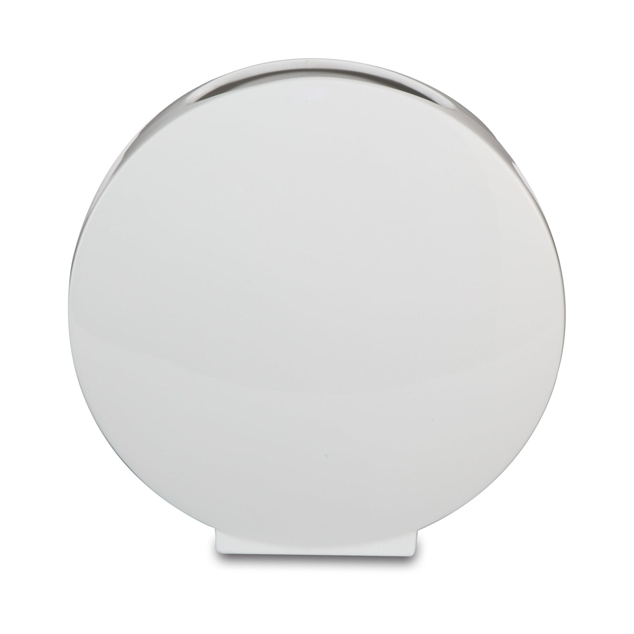 Goebel Vase Scheibe White Glazed 20cm -Goebel