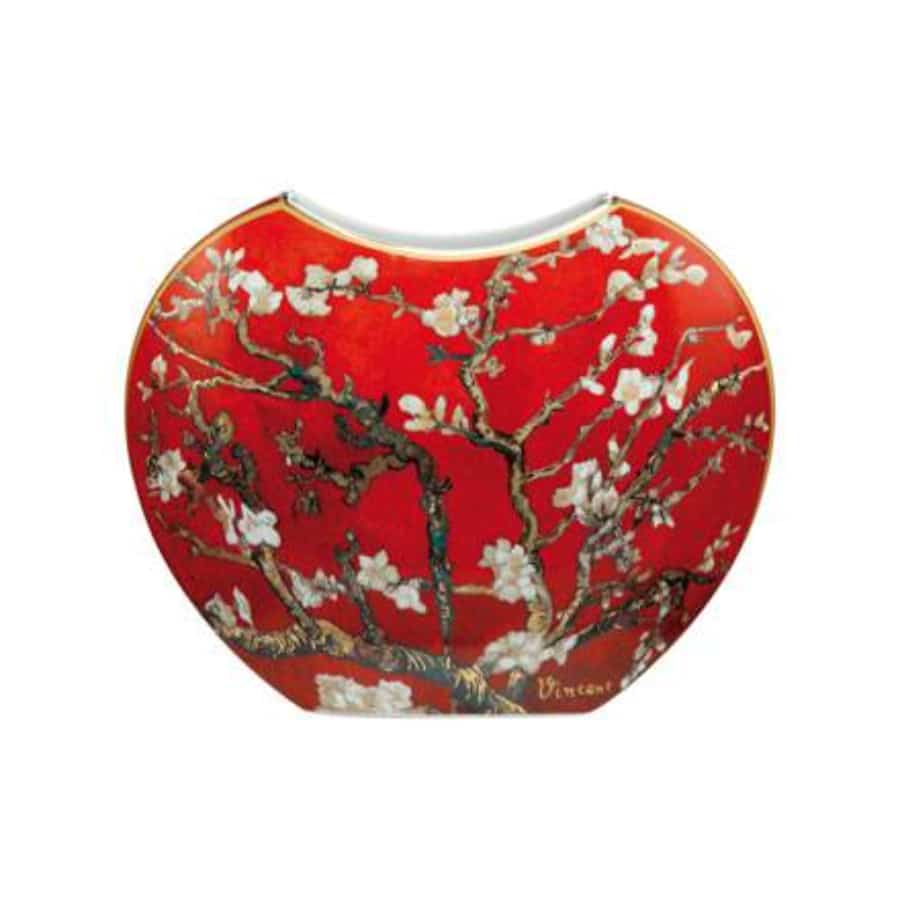 Goebel Vase Van Gogh Almond Tree 20cm -Goebel
